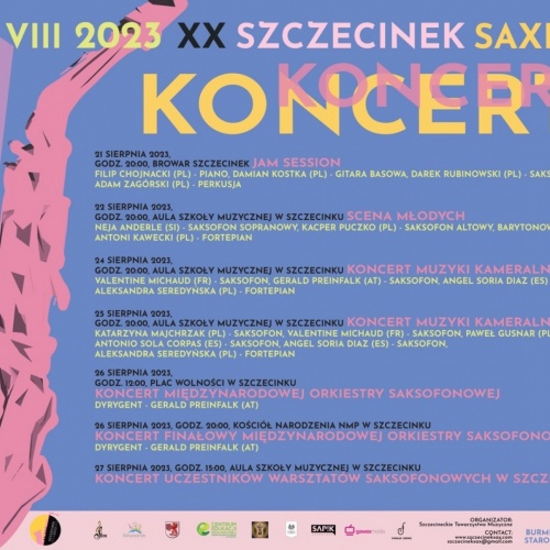 Jubileuszowa XX edycja Międzynarodowego Festiwalu Saksofonowego!